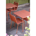 Bolero terracotta gelateerde stalen zijstoelen (4 stuks)