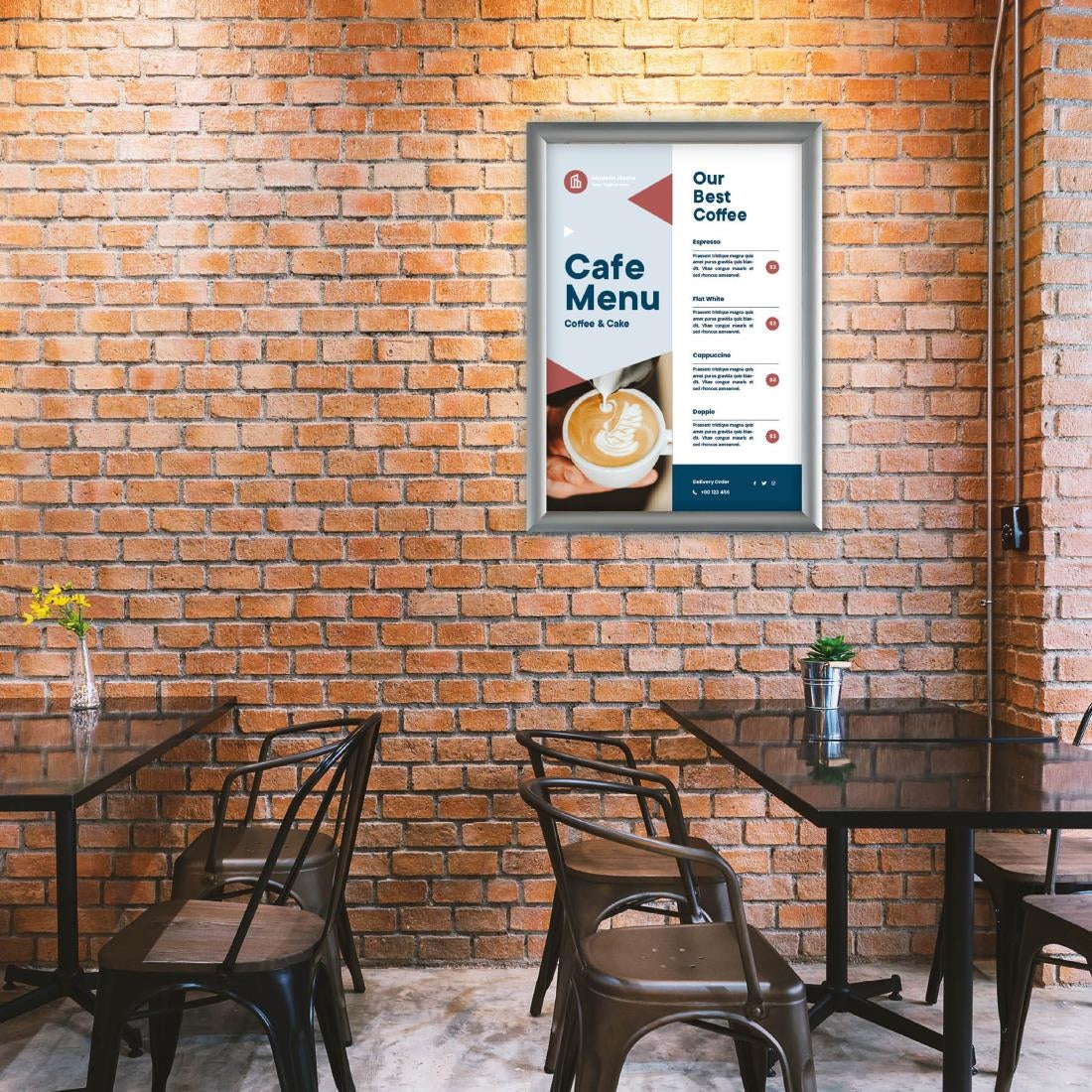 Europel Kliklijst A3 25mm Zilver