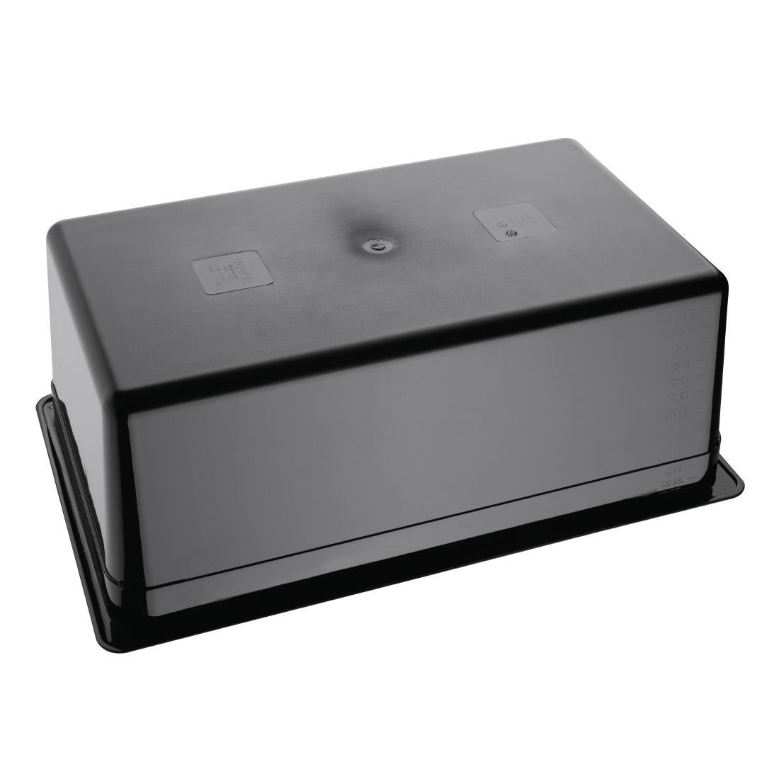 Vogue polycarbonaat 1/1 gastronorm container 200mm zwart