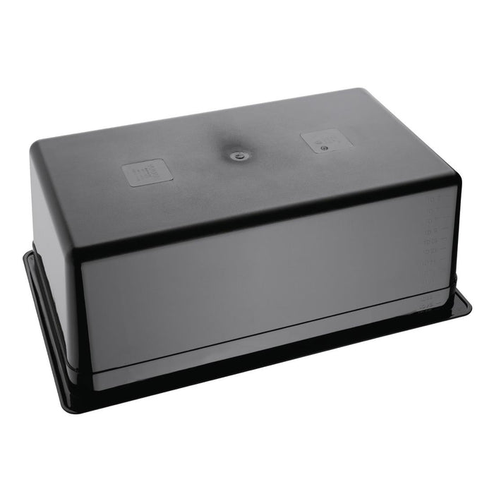 Vogue polycarbonaat 1/1 gastronorm container 200mm zwart