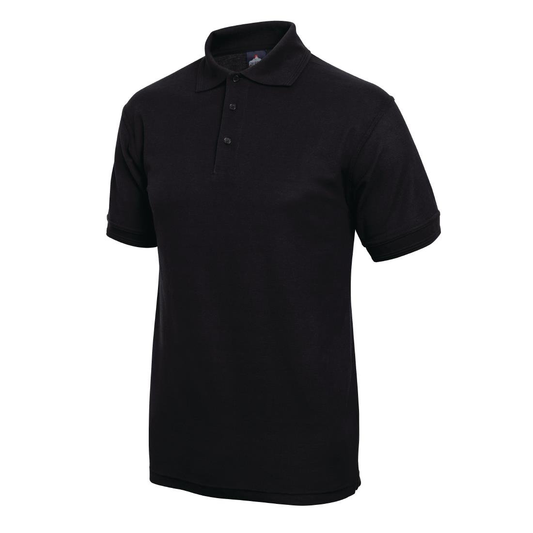 Unisex poloshirt zwart L