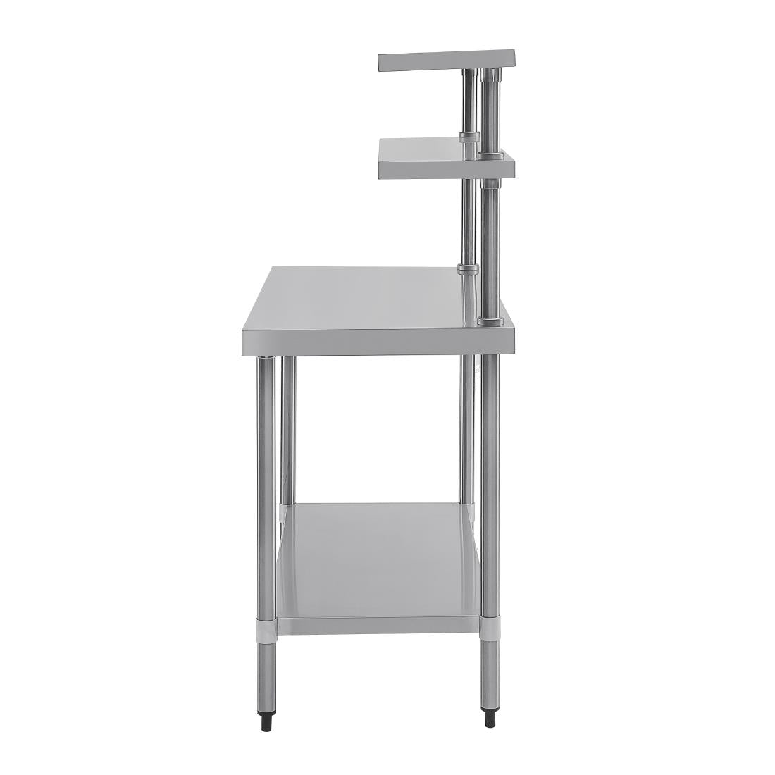 Vogue RVS werktafel met wandplanken 120cm