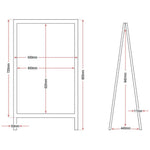Olympia houten stoepbord 85x50cm