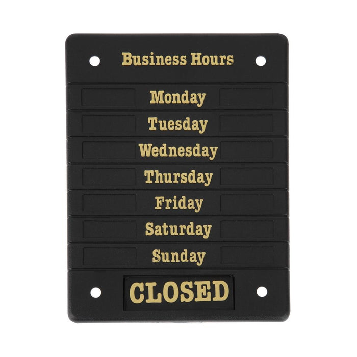 Deurbord Open Closed met openingstijden