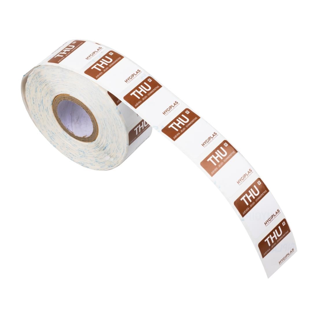 Hygiplas voedseletiketten donderdag kleurcode bruin (1000 stuks)