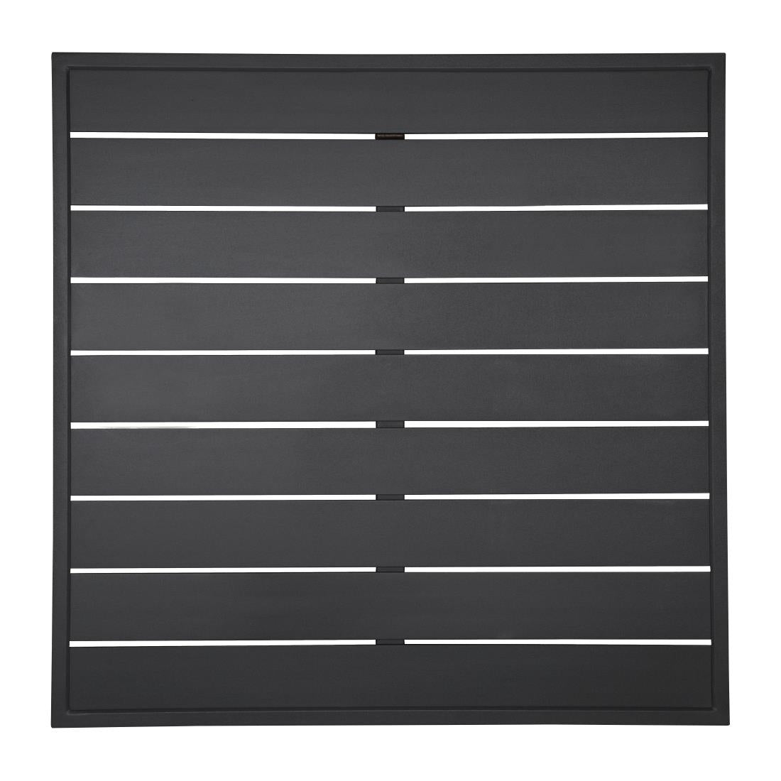 Bolero aluminium tafelblad vierkant zwart 700mm