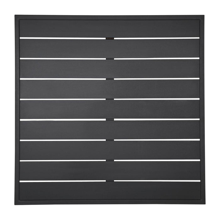 Bolero aluminium tafelblad vierkant zwart 700mm