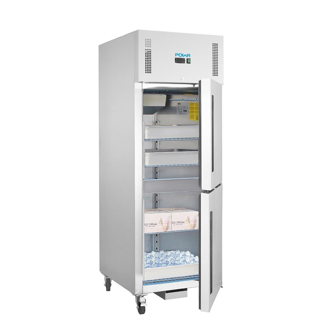 Polar G-serie Gastro 1-deurs vriezer met gedeelde deur 600L