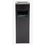 Bolero vierkante afvalbak met asbak 60(h) x 20(b) x 20(d)cm