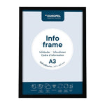 Europel Info Kader / Zelfklevende Set 2 Stuks A3 Zwart