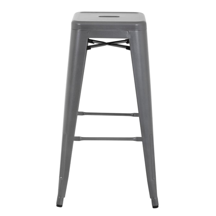 Bolero Bistro stalen barkruk grijs (4 stuks)