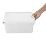 Hygiplas Click PP GN Container 2/3 met Deksel & 7 Kleur Clips 150mm 12Ltr (Set van 4)