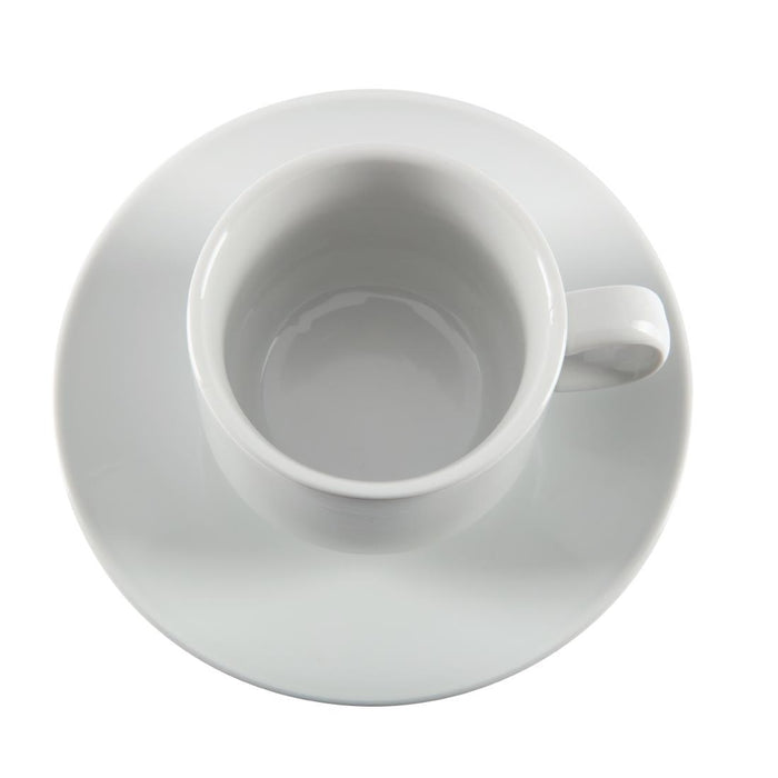 Olympia Whiteware stapelbare theekopjes 200ml (12 stuks)
