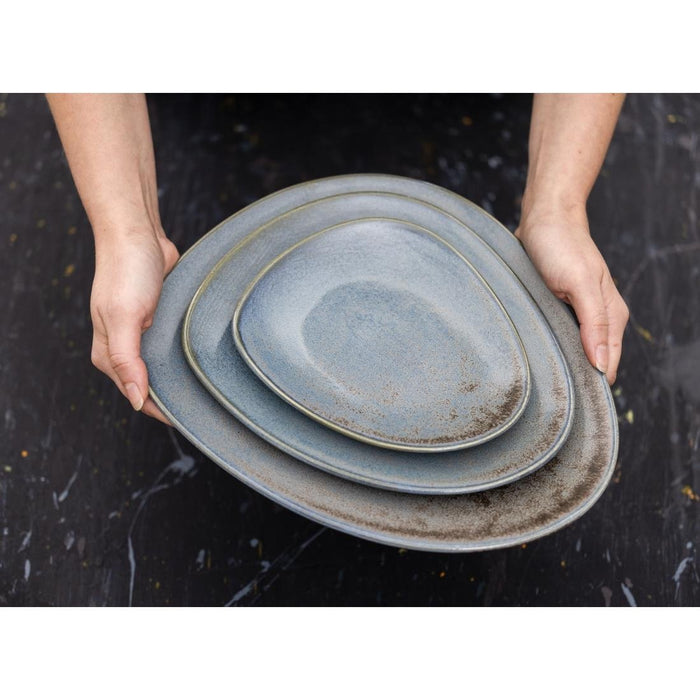 Olympia Ember Blauwe Driehoekige Borden 190 mm (Pak Van 6)