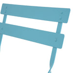 Bolero stalen opklapbare stoelen turquoise (2 stuks)