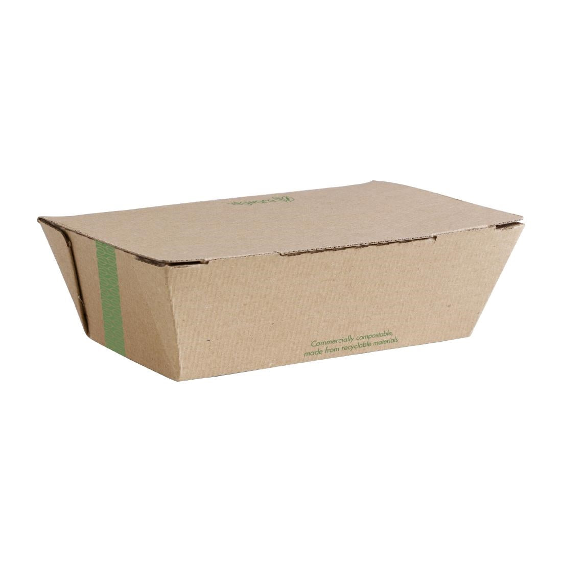 Vegware composteerbare ribkartonnen bakjes groot 60(H)x 130(B)x 195(D)mm (300 stuks)