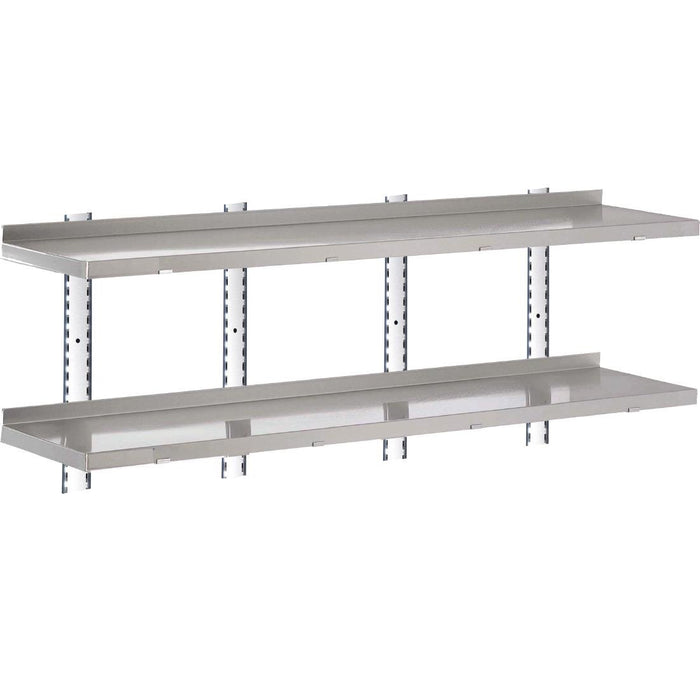 Gastro M RVS wandplank zonder steunen 200x40cm
