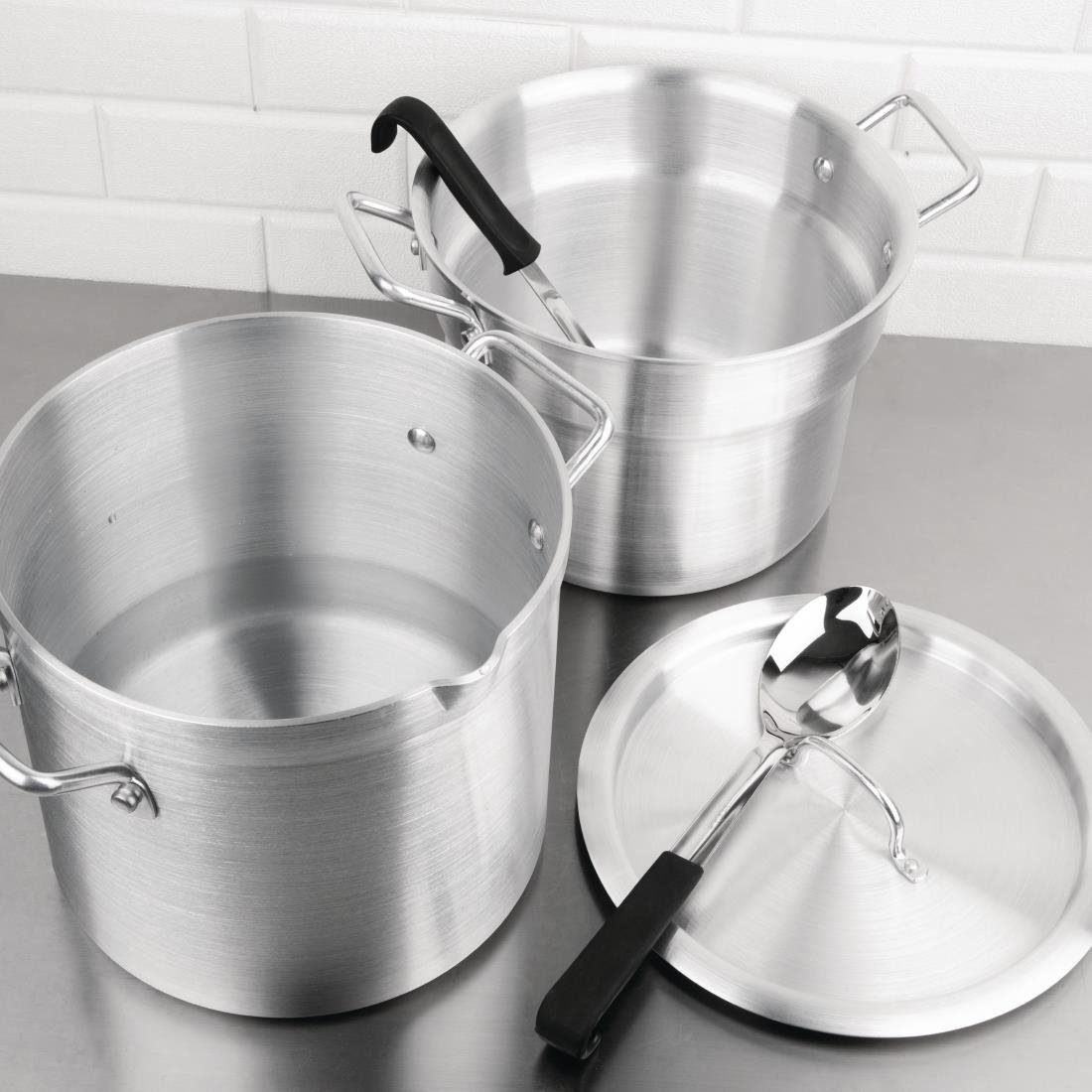 Vogue aluminium pan met au bain marie inzet 10L