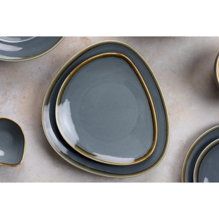 Olympia Kiln driehoekige borden blauw 16,5cm (6 stuks)