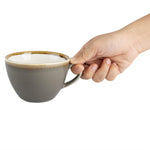 Olympia Kiln cappuccinokopjes grijs 34cl (6 stuks)