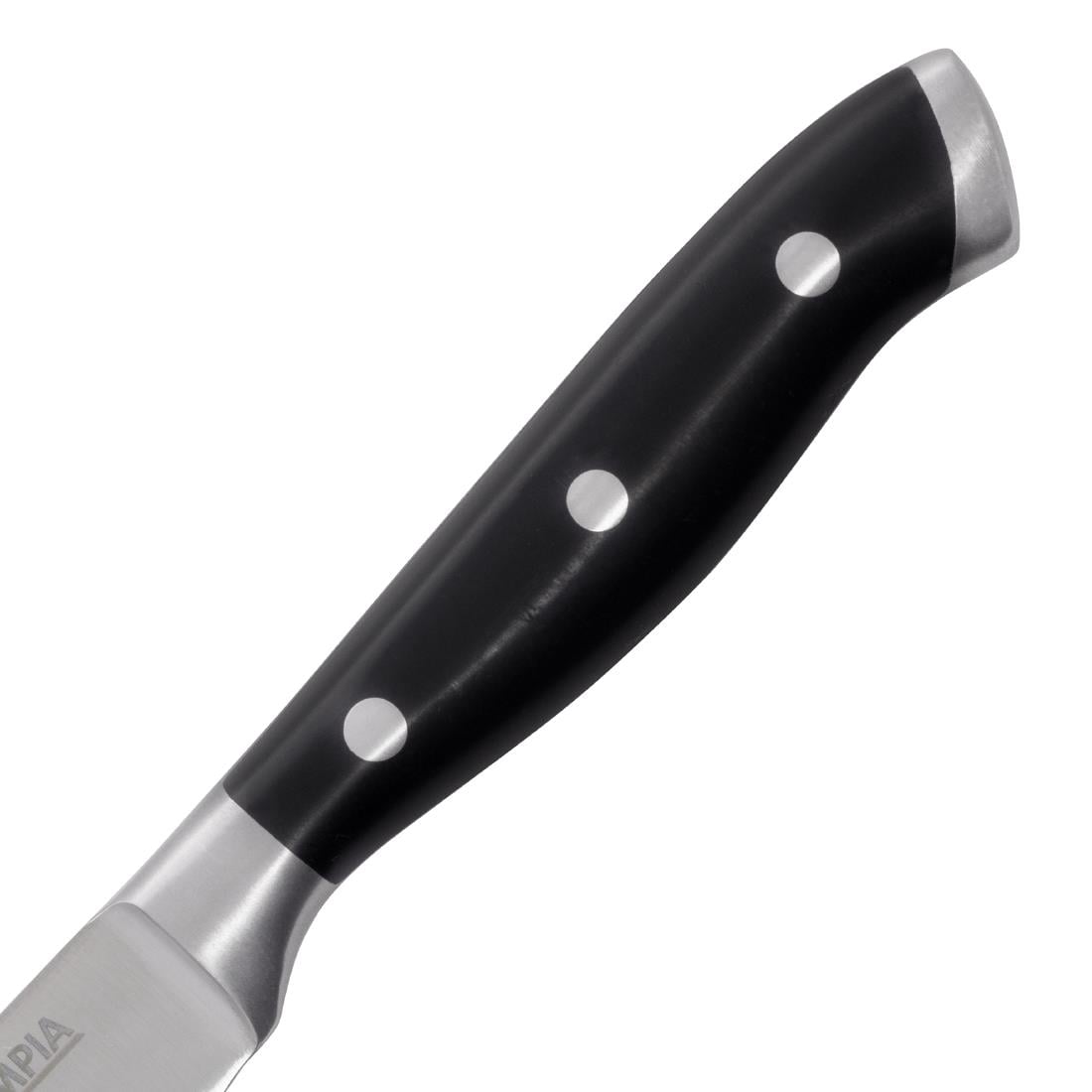 Olympia Premium Geklonken Steakmessen Met Zwarte Abs Handvatten (Set Van 6)
