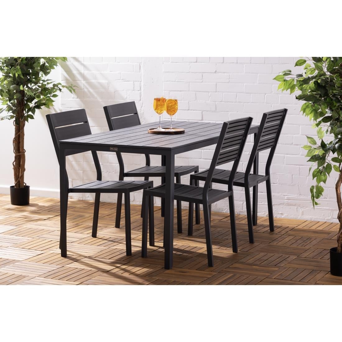Bolero Valletta Grijs Gelat Oosterse Tafel 1560mm