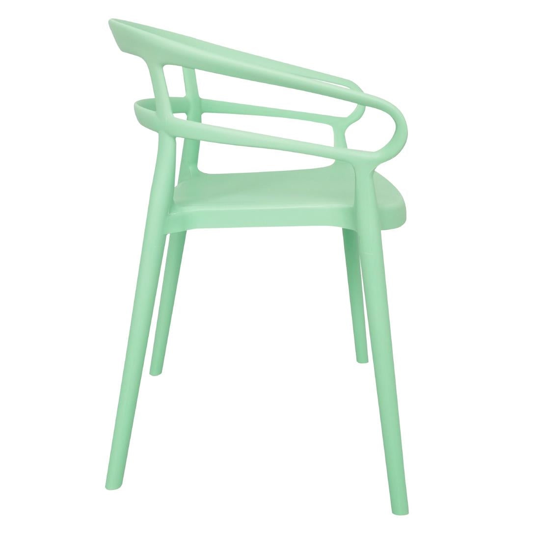 Bolero Mateo Caféstoelen Mintgroen (Pak Van 2)