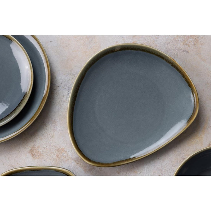 Olympia Kiln driehoekige borden blauw 23cm (6 stuks)