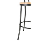 Bolero Clarisse hoge kruk metallic grijs, 1 stuks