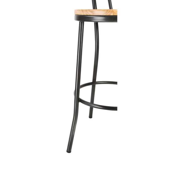 Bolero Clarisse hoge kruk metallic grijs, 1 stuks