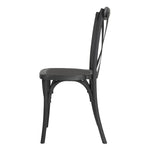 Bolero Manhattan Cross-Back Kunststof Stoelen Zwart (Set Van 4)