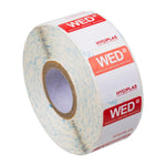 Hygiplas voedseletiketten woensdag kleurcode rood (1000 stuks)