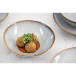 Olympia Drift Grijze Coupéschalen Met Reliëf, 205 mm (Pak Van 4)