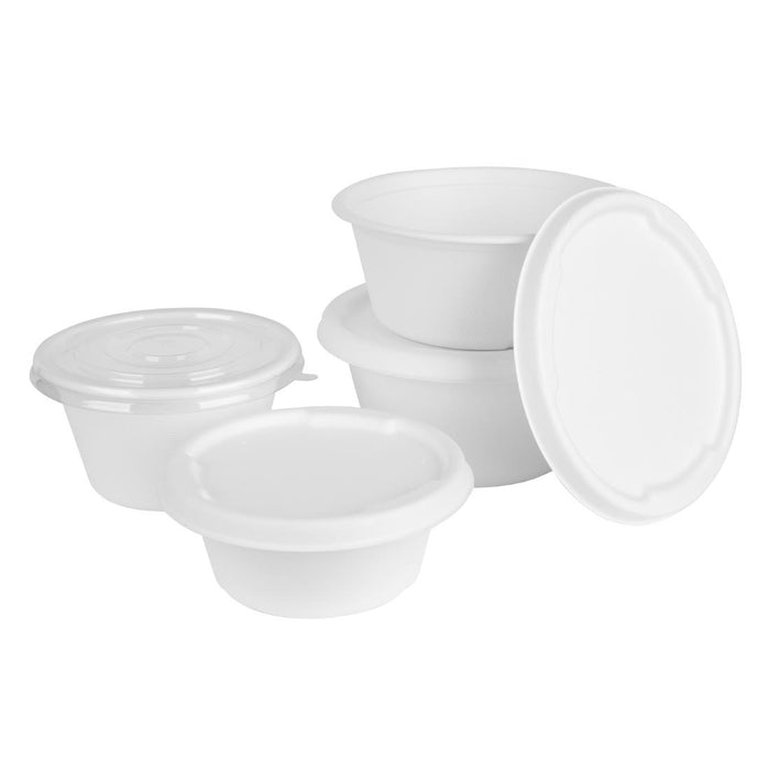 Fiesta Composteerbare Bagasse Kom Basis 400ml (Verpakking Van 50)