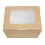 Huhtamaki recyclebare kartonnen bakken met venster medium 1070ml (270 stuks)