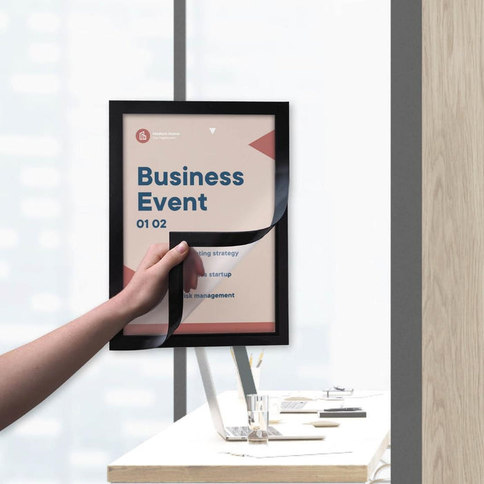 Europel Infokader / Zelfklevende Set Van 2 Stuks A4 Zwart