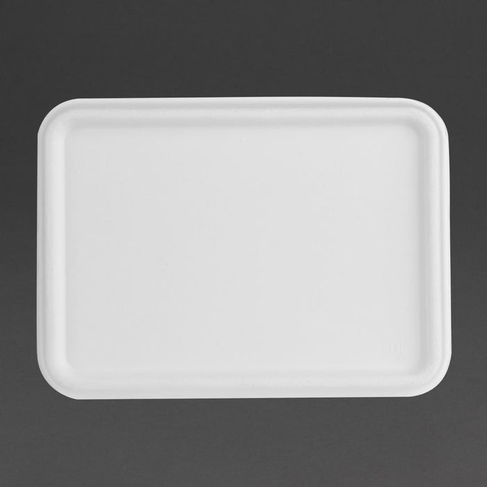 Fiesta Composteerbare Bagasse Deksels Voor Bagasse Container Bodems (Pak Van 100)