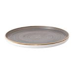 Churchill Stonecast Grey Bord Met Opstaande Rand 27.9cm (pak van 6)