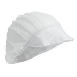 Whites nylon haarnet met klep wit