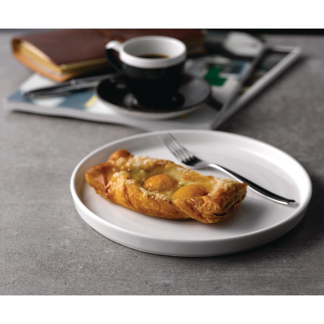 Churchill borden met opstaande rand 21cm wit (6 stuks)