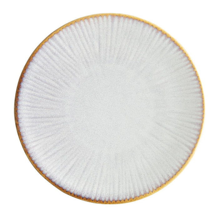 Olympia Drift Grijze Coupe Borden Met Reliëf, 180 mm (Pak Van 6)