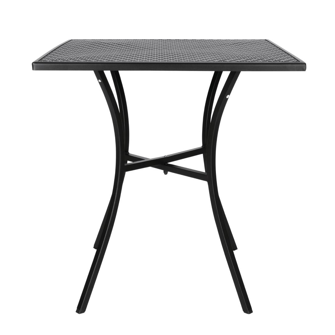 Bolero vierkante stalen bistro tafel zwart 70cm