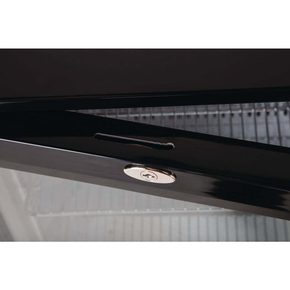 Polar G-serie laag model gekoelde bardisplay met klapdeur zwart 128L