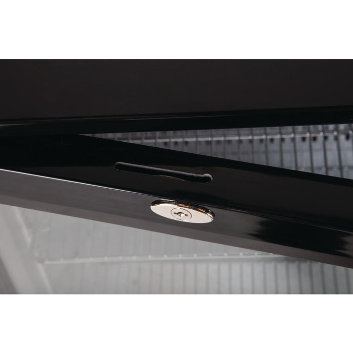 Polar G-serie laag model gekoelde bardisplay met klapdeur zwart 128L