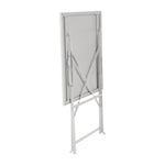 Bolero vierkante opklapbare stalen tafel grijs 60cm