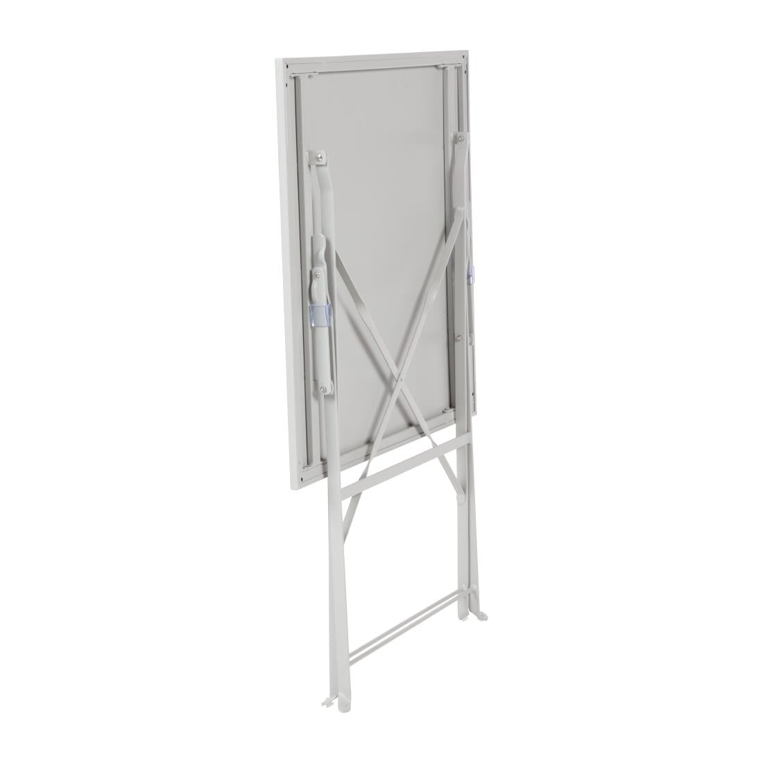 Bolero vierkante opklapbare stalen tafel grijs 60cm