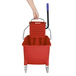 Jantex 30Ltr Dweilemmer Met Voetpedaalontgrendeling - Rood