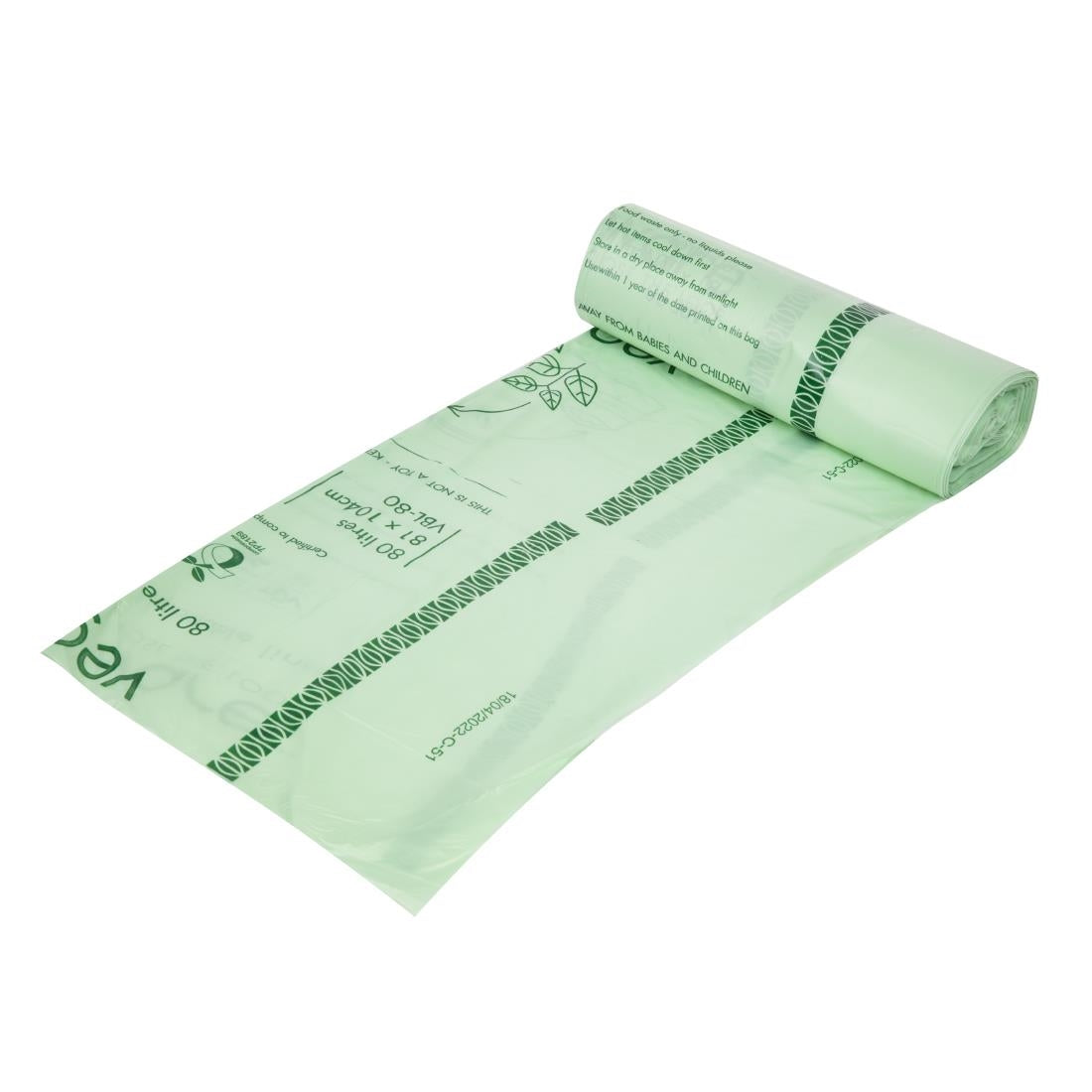 Vegware Biobag composteerbare afvalzakken 80L (240 stuks)