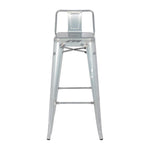 Bolero Bistro Hoge Kruk Van Staal Met Rugleuning (4 Stuks)