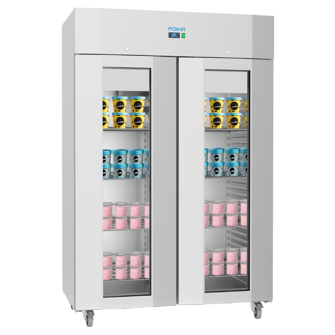 Polar U-Series Energiezuinig Reeks Dubbeldeurs Staand Vriesvak